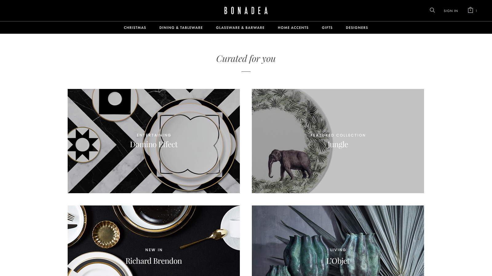 Bonadea online store design and development